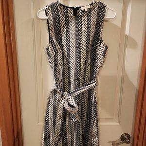 Navy and cream work dress